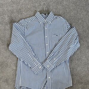 Vineyard Vines Blue and White Gingham Dress Shirt